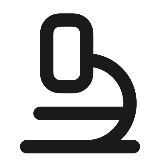 Microscope icon, line style, from Vadivam