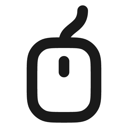Mouse icon, line style, from Vadivam