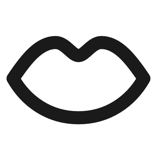 Mouth icon, line style, from Vadivam