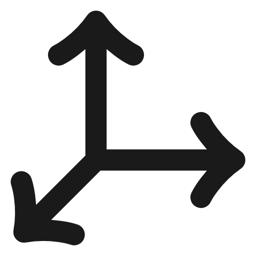 Move 3d icon, line style, from Vadivam