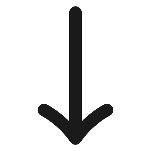 Move down icon, line style, from Vadivam