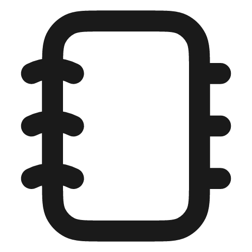 Notebook tabs icon, line style, from Vadivam