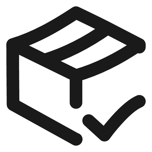 Package check icon, line style, from Vadivam