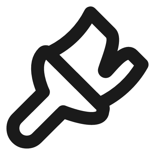 Paintbrush icon, line style, from Vadivam