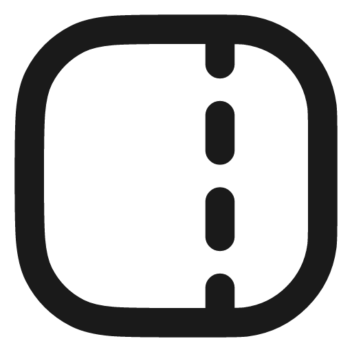 Panel right dashed icon, line style, from Vadivam
