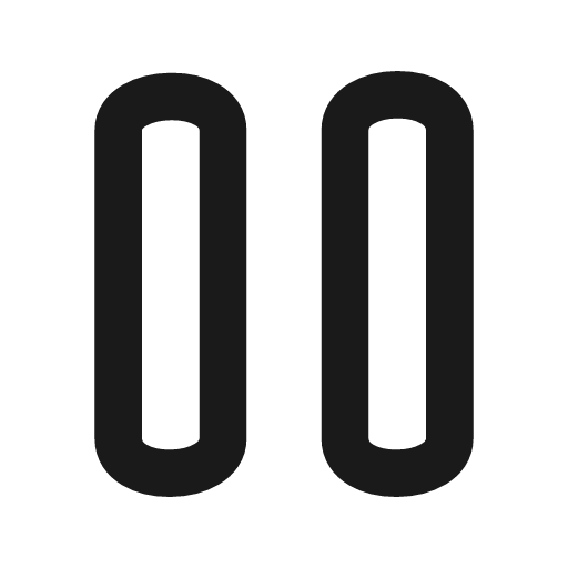 Pause icon, line style, from Vadivam