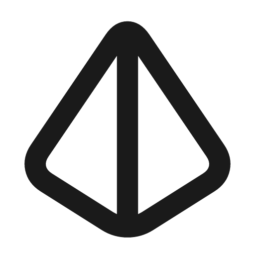 Pyramid icon, line style, from Vadivam