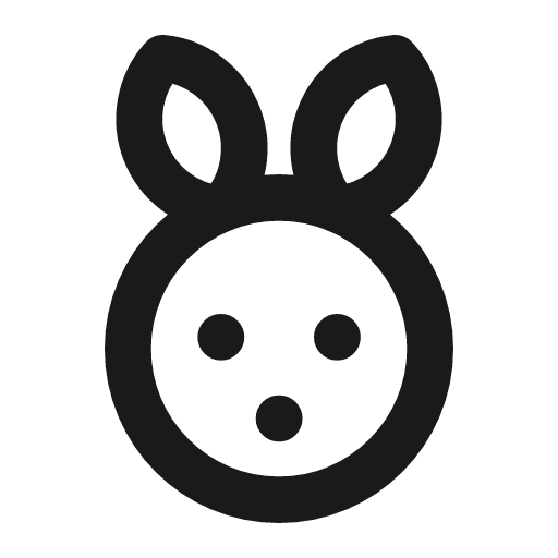 Rabbit icon, line style, from Vadivam
