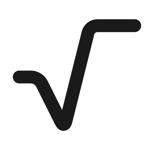 Radical icon, line style, from Vadivam
