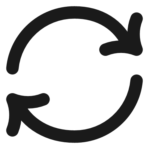Refresh cw icon, line style, from Vadivam
