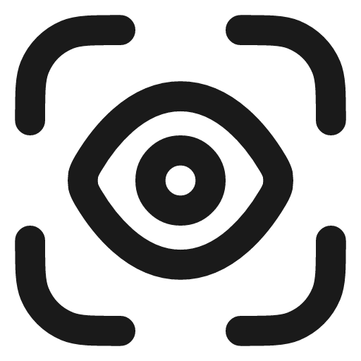 Scan eye icon, line style, from Vadivam