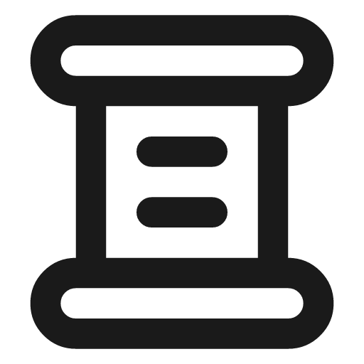 Scroll icon, line style, from Vadivam
