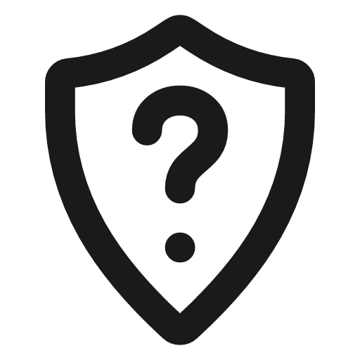Shield question mark icon, line style, from Vadivam