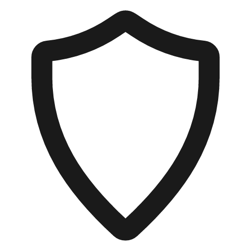 Shield icon, line style, from Vadivam