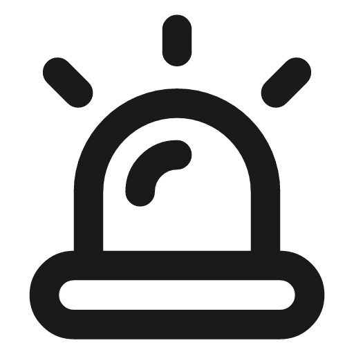 Siren icon, line style, from Vadivam