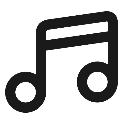 Sixteenth notes icon, line style, from Vadivam