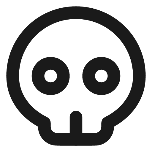 Skull icon, line style, from Vadivam