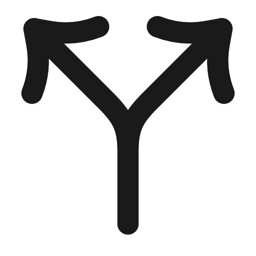 Split icon, line style, from Vadivam