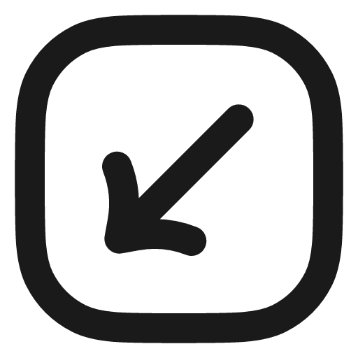 Square arrow down left icon, line style, from Vadivam