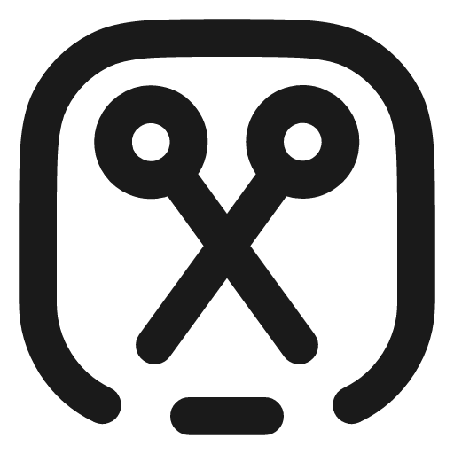Square bottom dashed scissors icon, line style, from Vadivam