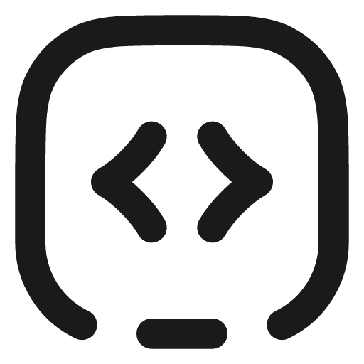 Square dashed bottom code icon, line style, from Vadivam