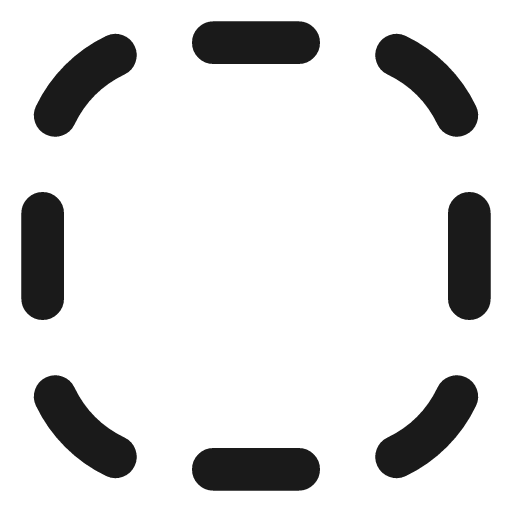 Square dashed icon, line style, from Vadivam