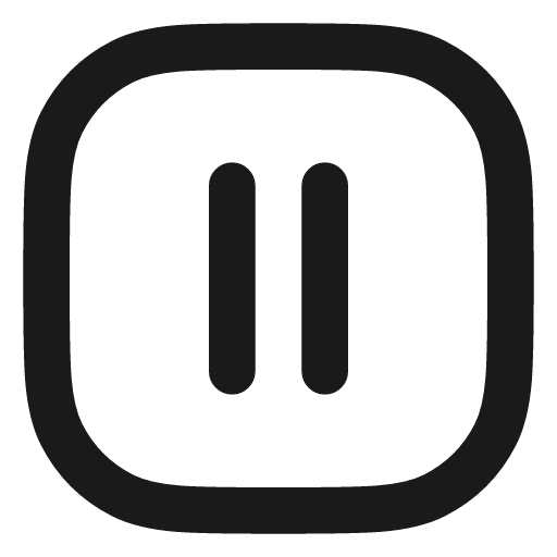 Square pause icon, line style, from Vadivam