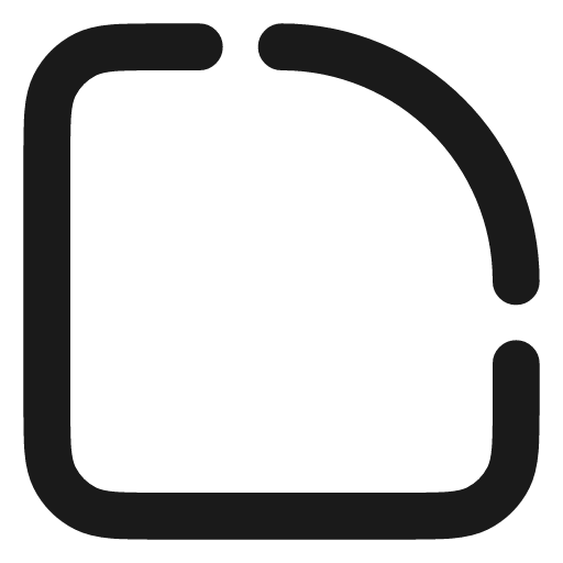 Square round corner icon, line style, from Vadivam