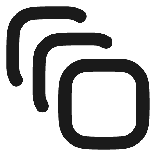 Square stack icon, line style, from Vadivam