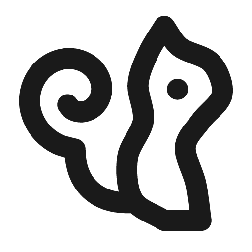 Squirrel icon, line style, from Vadivam