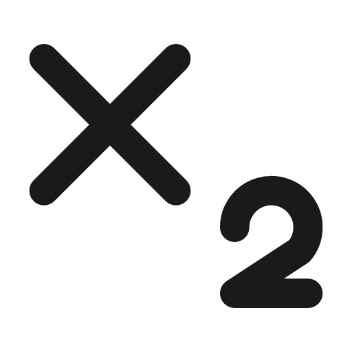 Subscript icon, line style, from Vadivam