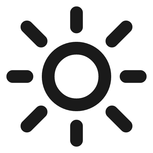 Sun icon, line style, from Vadivam