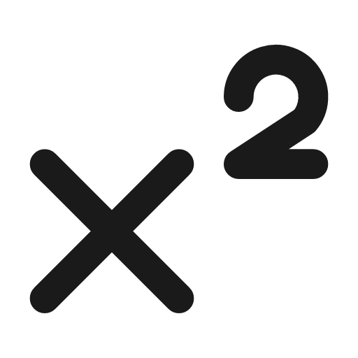 Superscript icon, line style, from Vadivam
