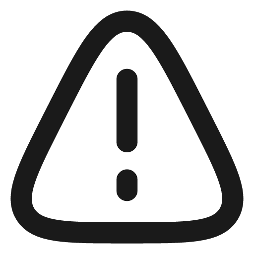 Triangle alert icon, line style, from Vadivam