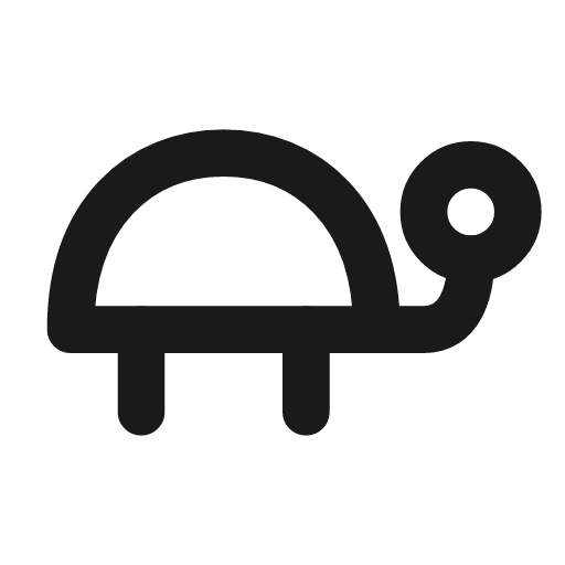 Turtle icon, line style, from Vadivam