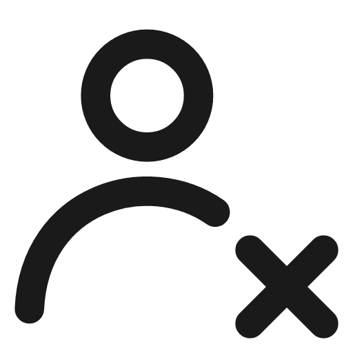 User x icon, line style, from Vadivam