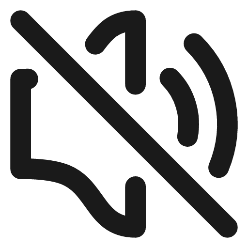 Volume off icon, line style, from Vadivam
