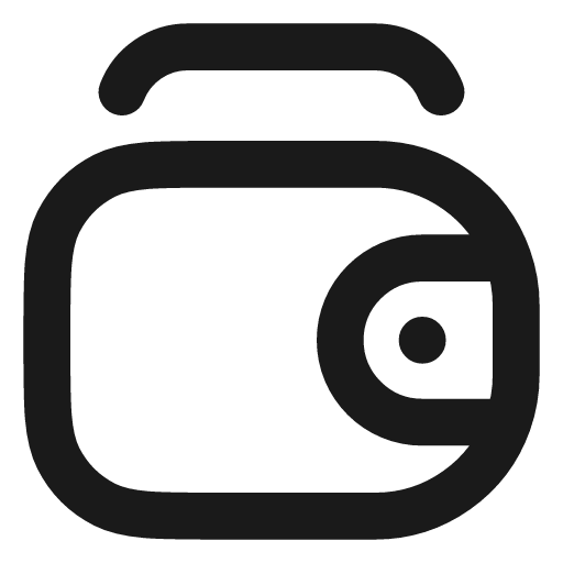 Wallet icon, line style, from Vadivam