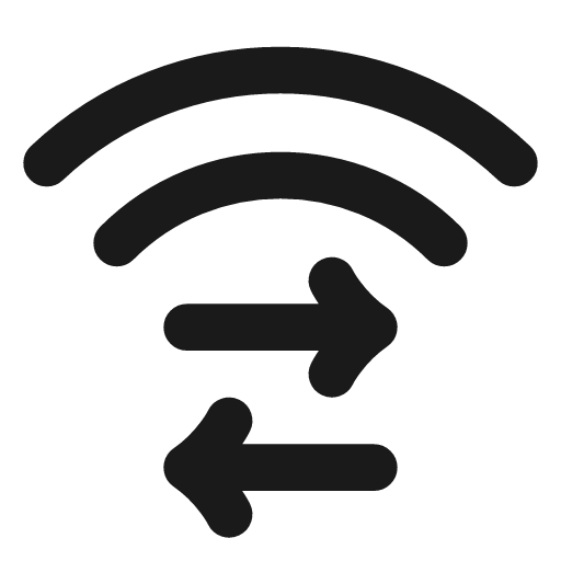 Wifi sync icon, line style, from Vadivam