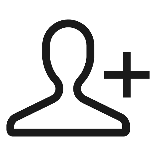 Add friends outlined icon, outline style, from WeUI Icon