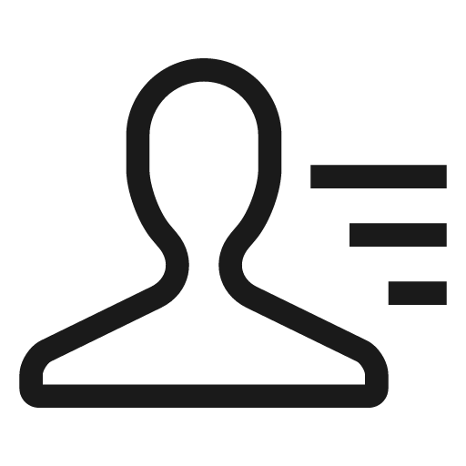 Contacts outlined icon, outline style, from WeUI Icon