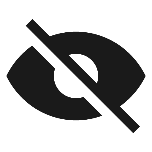 Eyes off filled icon, filled style, from WeUI Icon