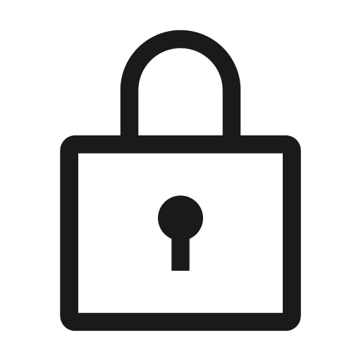 Lock outlined icon, outline style, from WeUI Icon