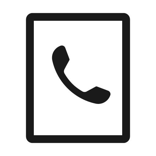 Mobile contacts outlined icon, outline style, from WeUI Icon