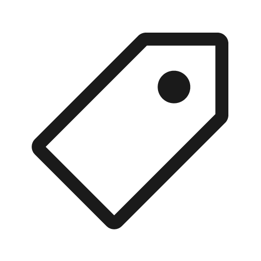 Tag outlined icon, outline style, from WeUI Icon