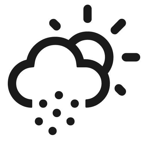 Day snow wind icon, solid style, from Weather Icons