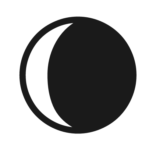 Moon alt waning crescent 5 icon, solid style, from Weather Icons