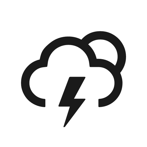 Night lightning icon, solid style, from Weather Icons