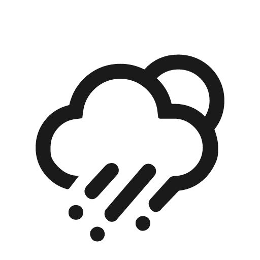 Night rain wind icon, solid style, from Weather Icons