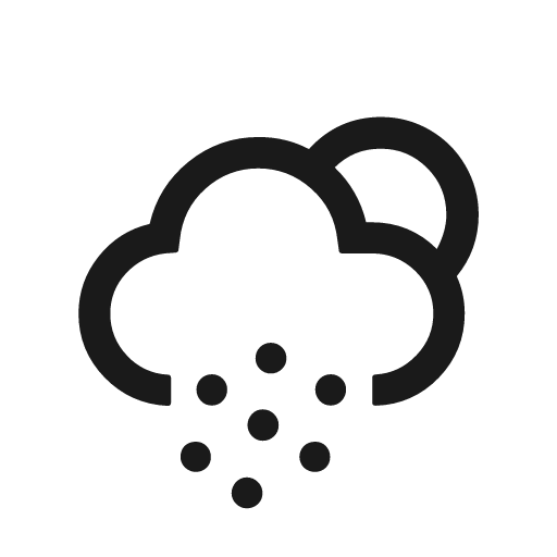 Night snow wind icon, solid style, from Weather Icons